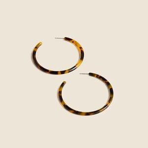 J.Crew Tortoise Hoop Earrings